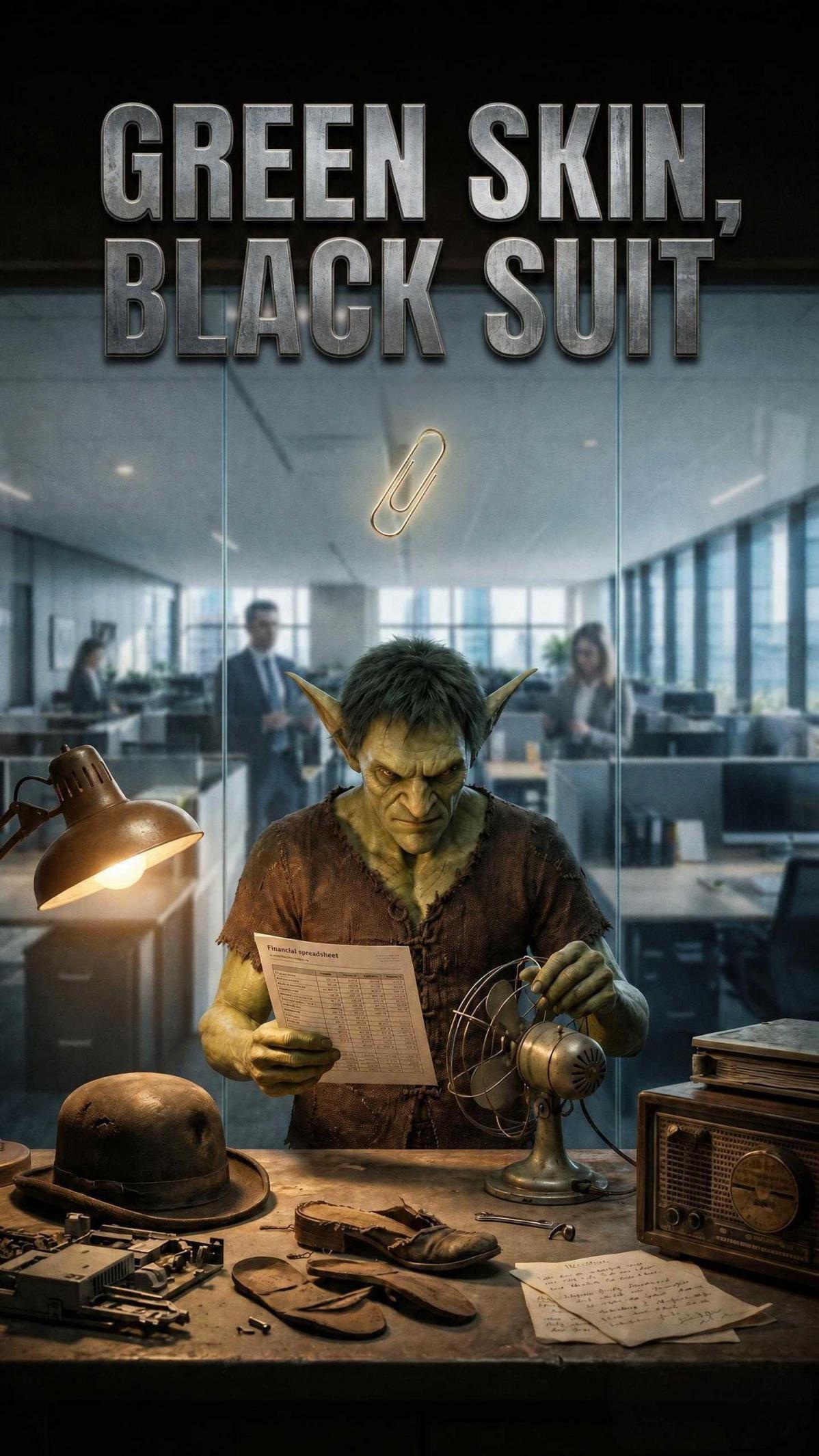 GREEN SKIN, BLACK SUIT