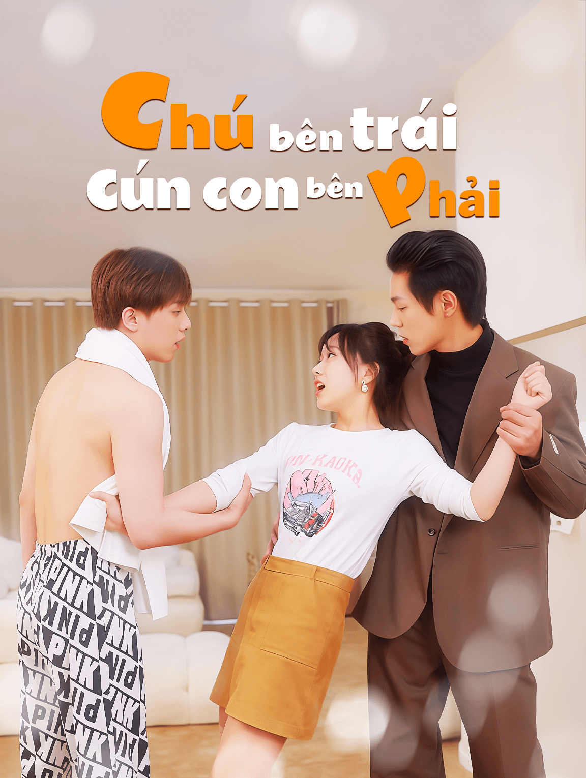 Chú bên trái, Cún con bên phải