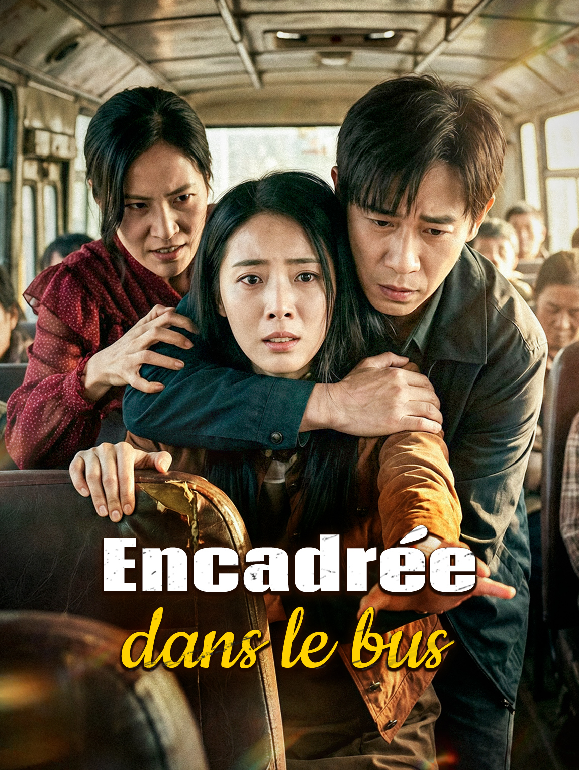 Encadrée dans le bus