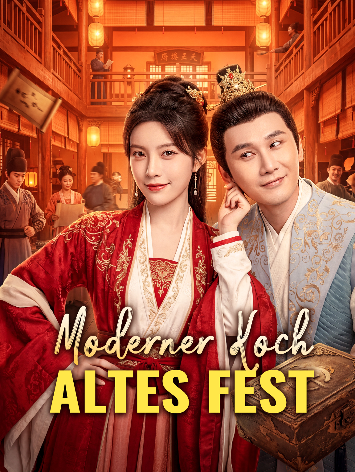 Moderner Koch, altes Fest