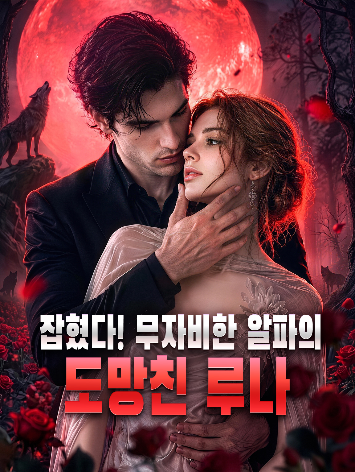 잡혔다! 무자비한 알파의 도망친 루나