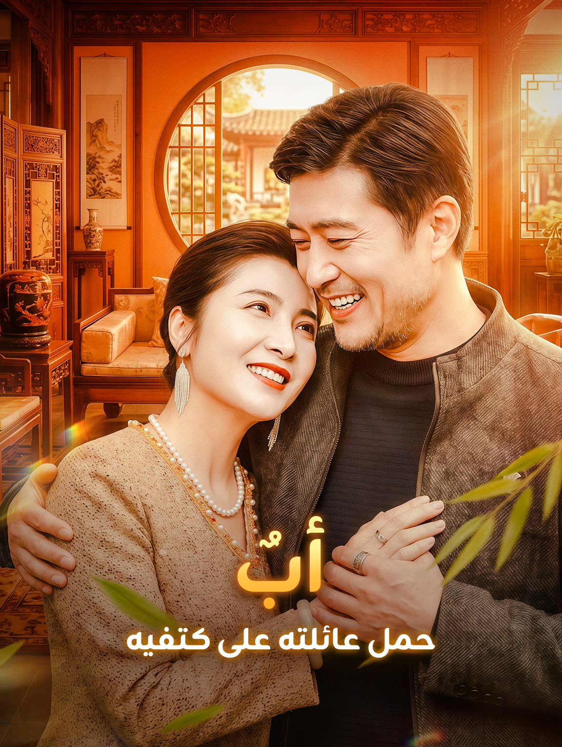 أبٌ حمل عائلته على كتفيه