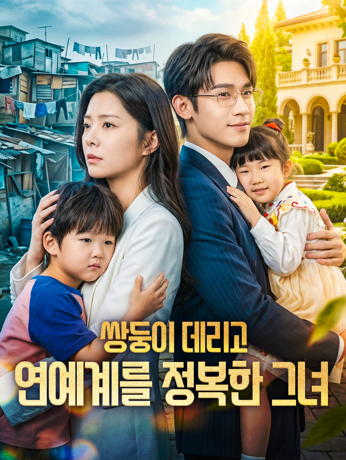 쌍둥이 데리고 연예계를 정복한 그녀