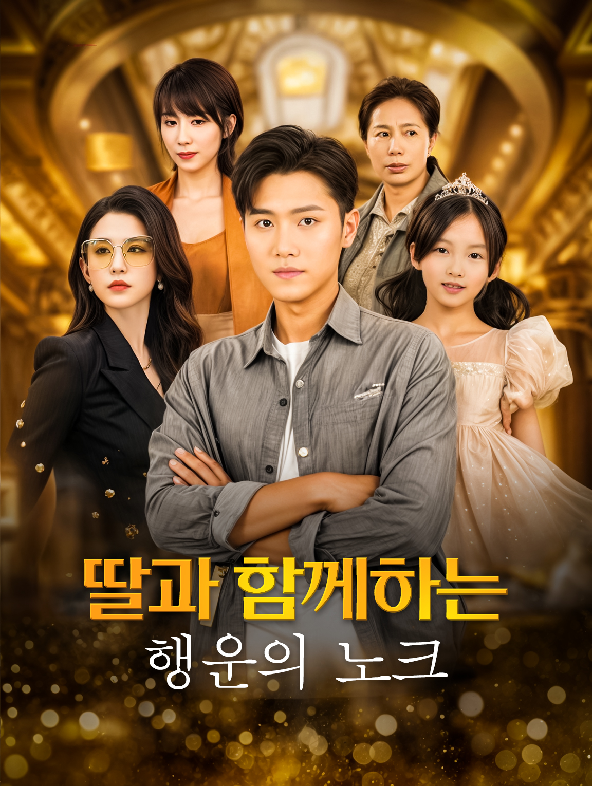 딸과 함께하는 행운의 노크