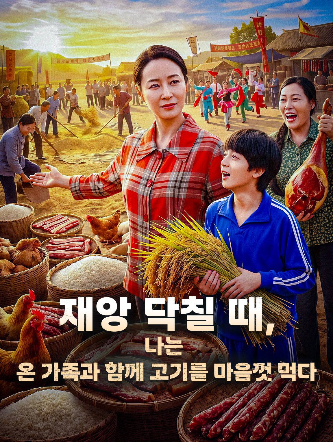 재앙 닥칠 때, 나는 온 가족과 함께 고기를 마음껏 먹다