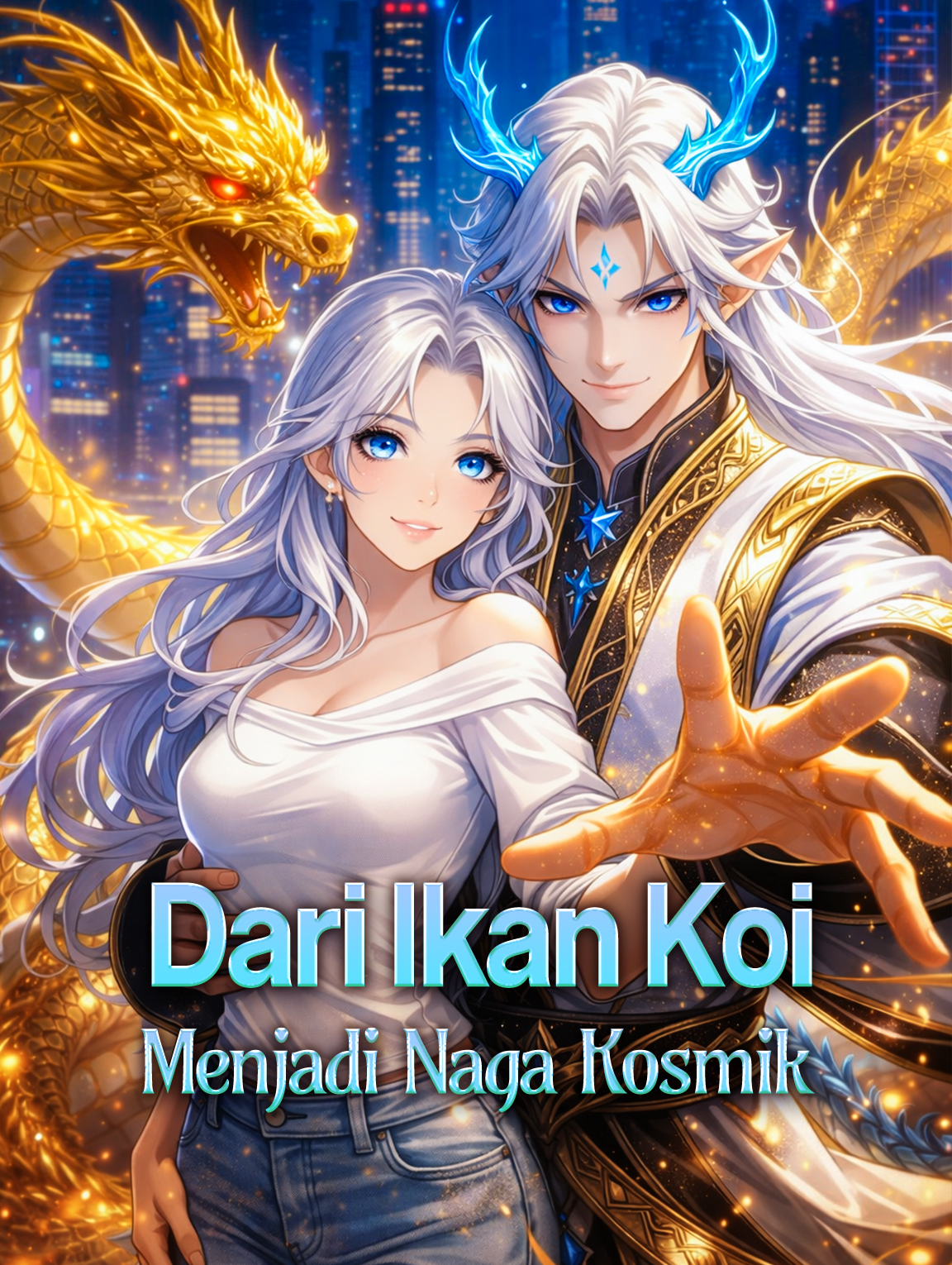 Poster Dari Ikan Koi Menjadi Naga Kosmik