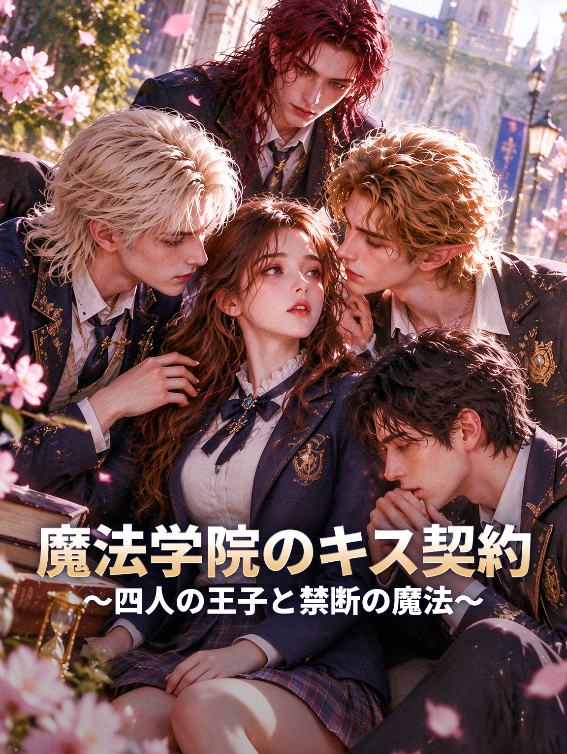 魔法学院のキス契約 ～四人の王子と禁断の魔法～