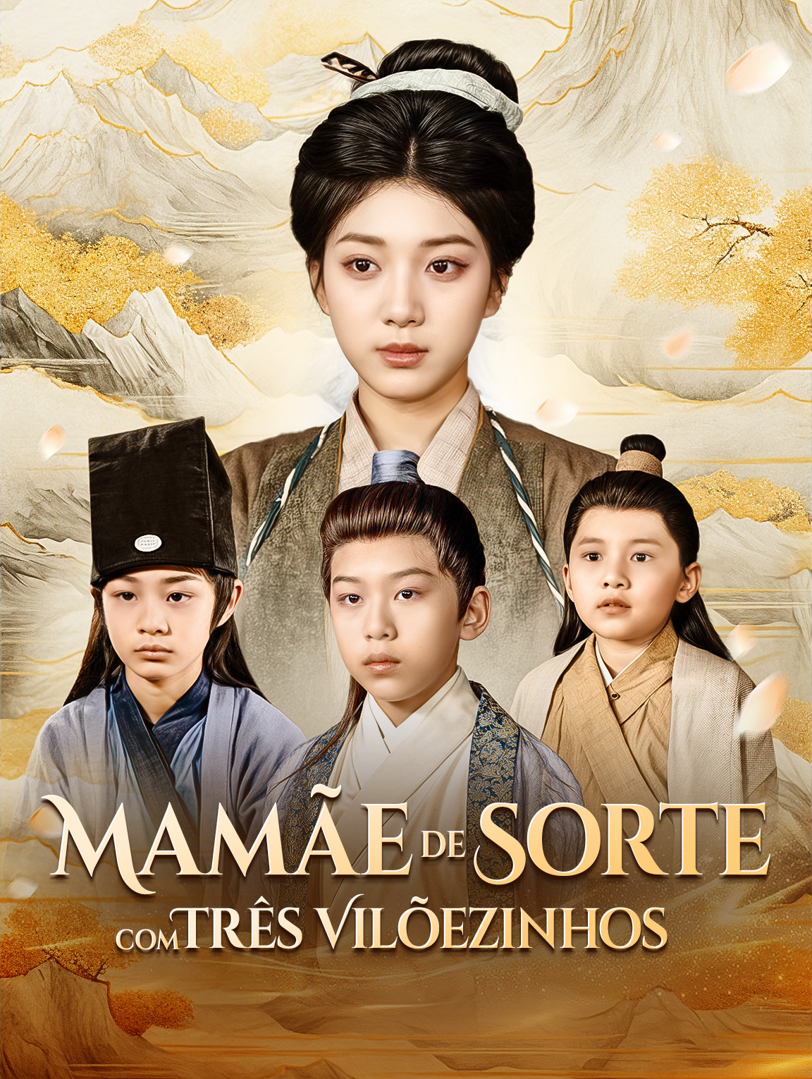 Mamãe de Sorte com Três Vilõezinhos