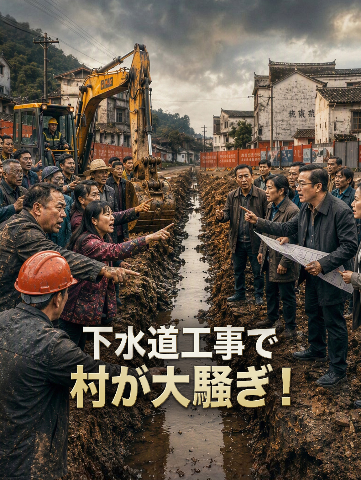 下水道工事で村が大騒ぎ!
