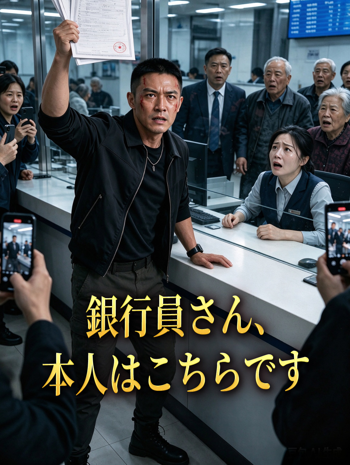 銀行員さん、本人はこちらです