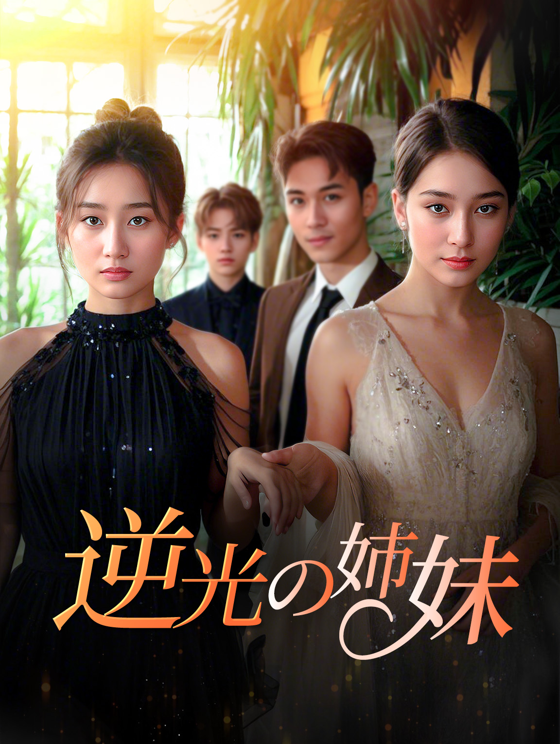 逆光の姉妹