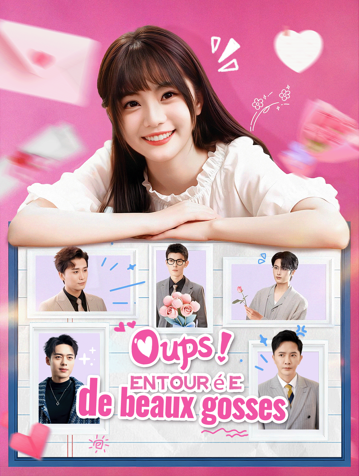 Oups ! Entourée de beaux gosses