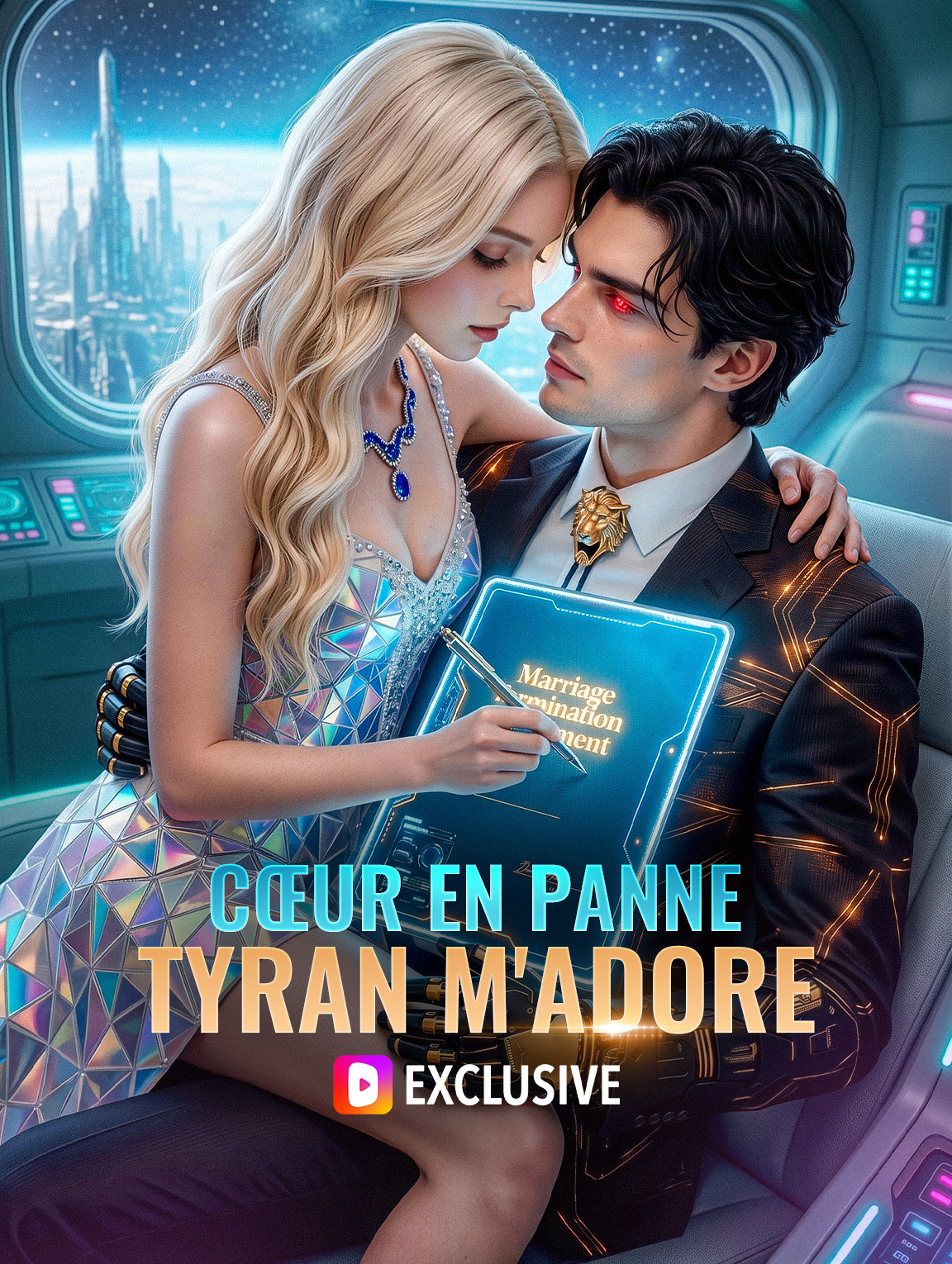 Cœur en panne tyran m'adore poster