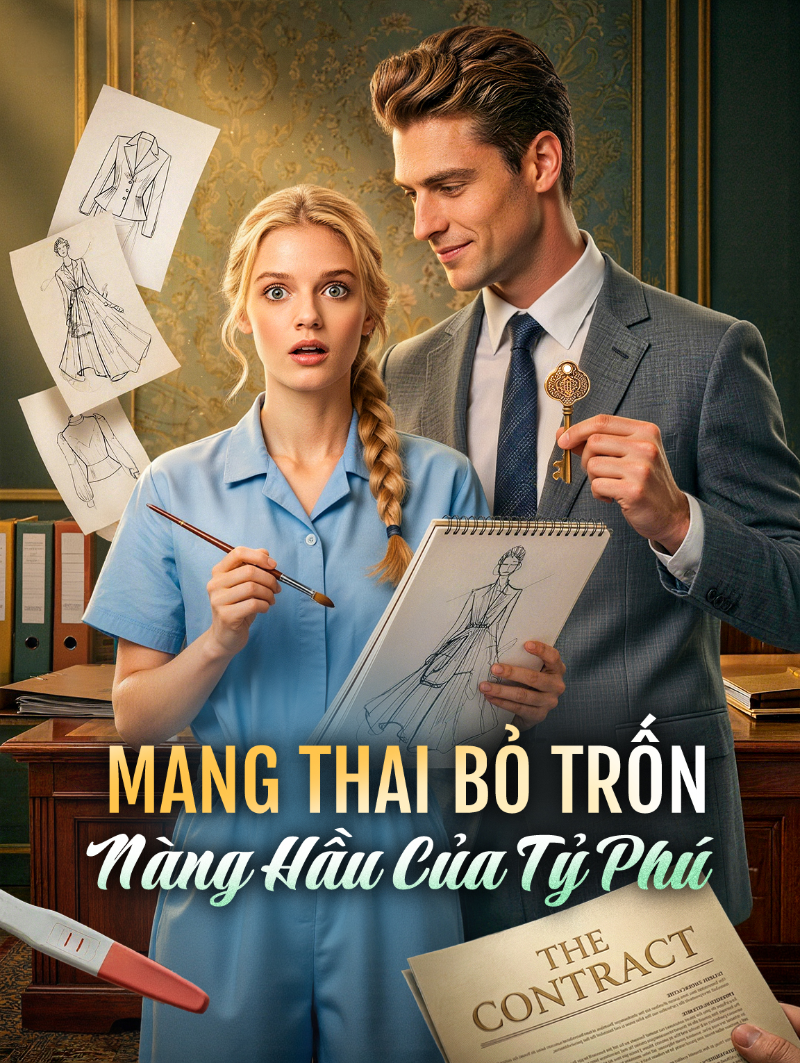 Mang Thai Bỏ Trốn Nàng Hầu Của Tỷ Phú