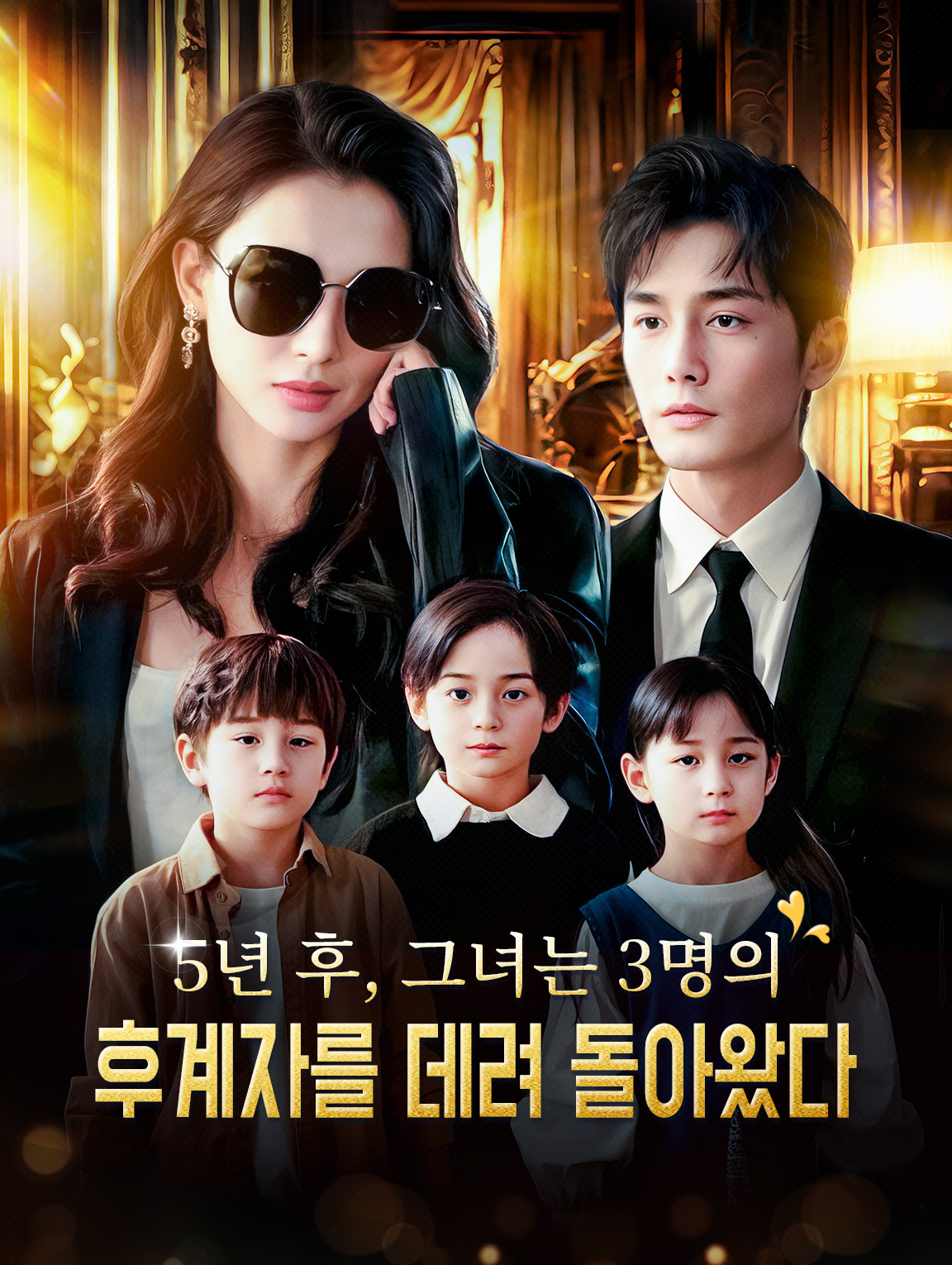 5년 후, 그녀는 3명의 후계자를 데려 돌아왔다