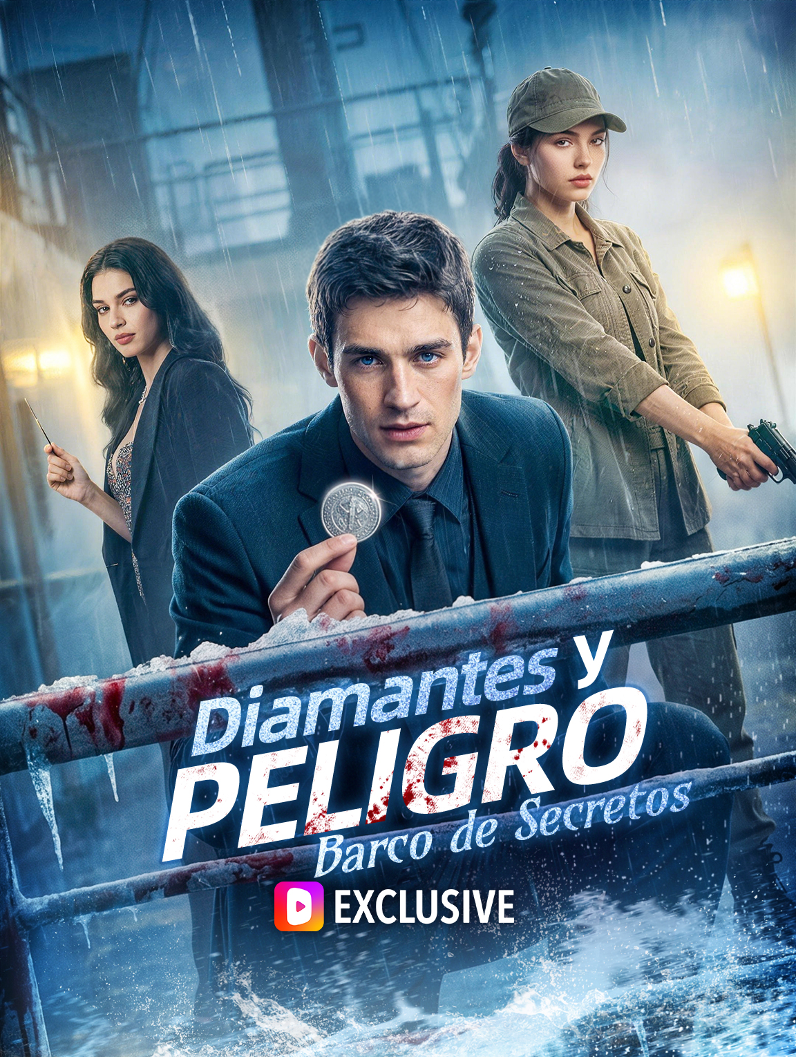 Diamantes y Peligro: Barco de Secretos(Doblado)