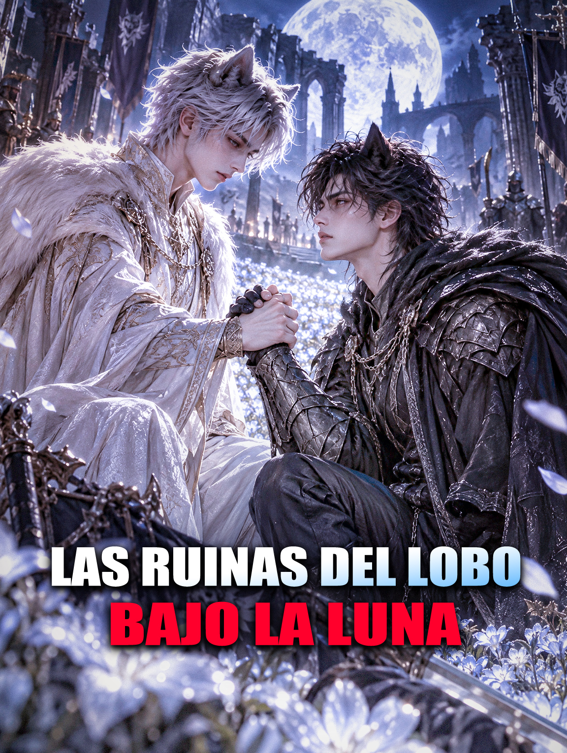 Las Ruinas Del Lobo Bajo La Luna