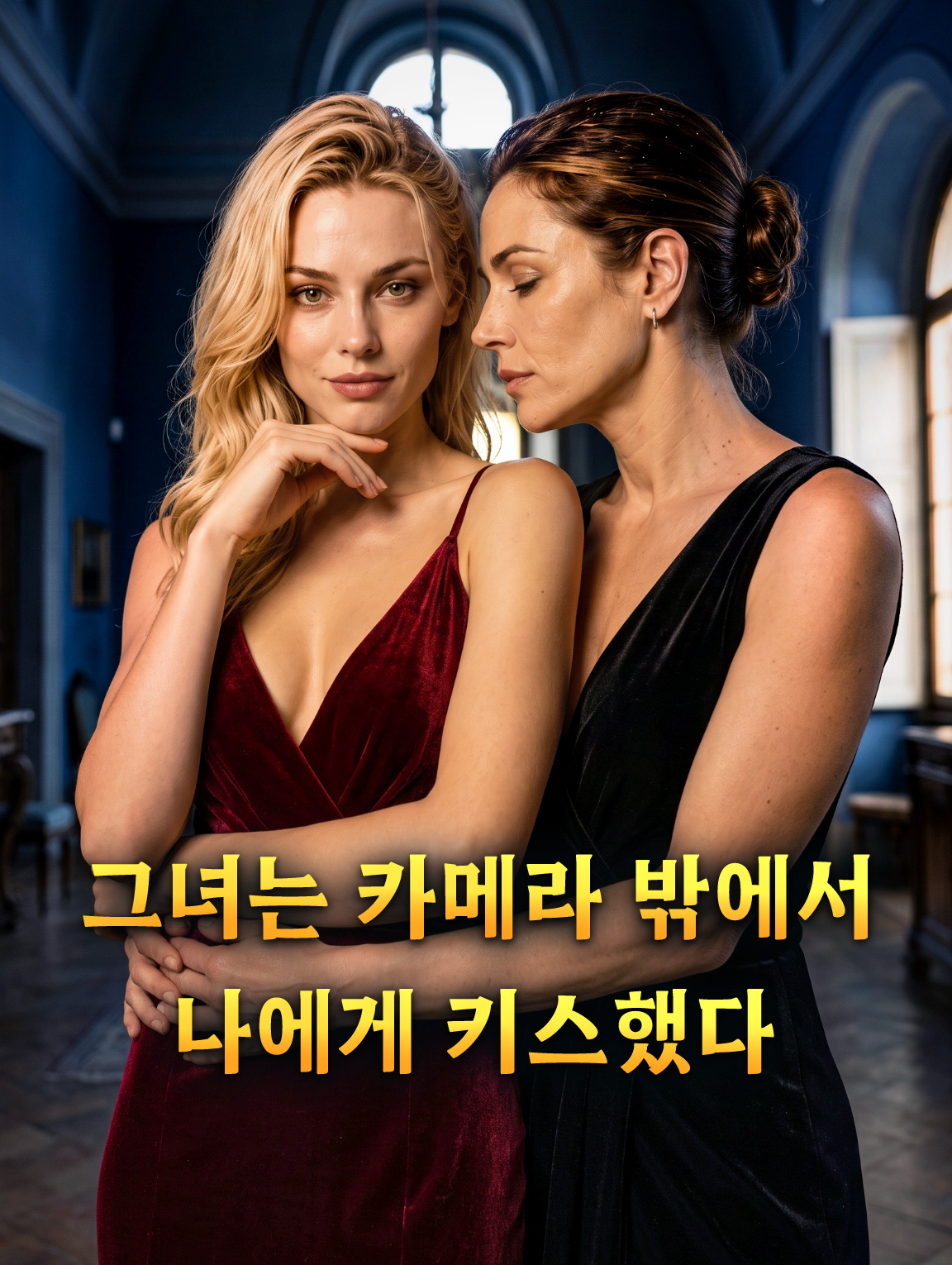 그녀는 카메라 밖에서 나에게 키스했다