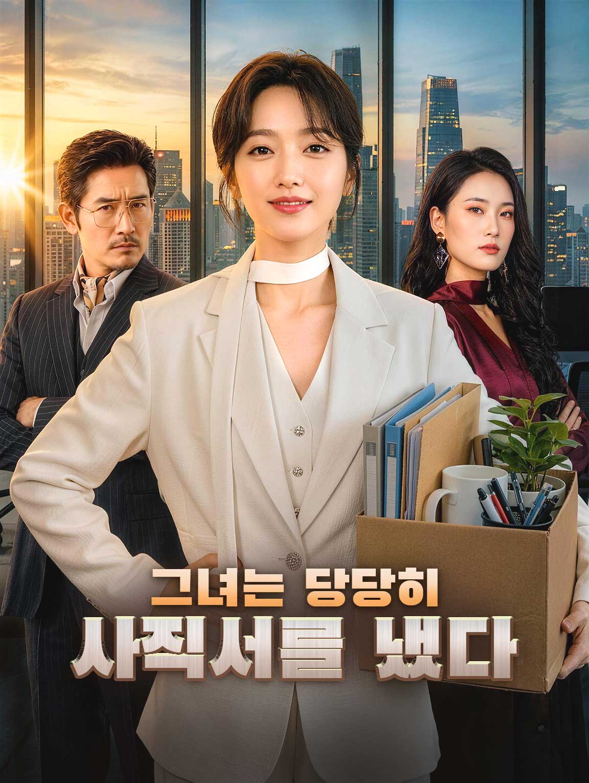 그녀는 당당히 사직서를 냈다