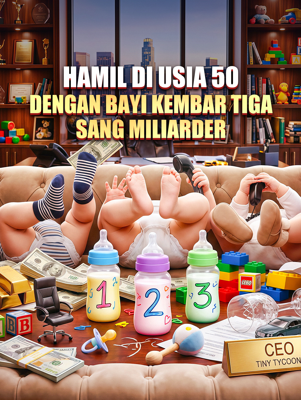 Hamil di Usia 50 dengan Bayi Kembar Tiga Sang Miliarder
