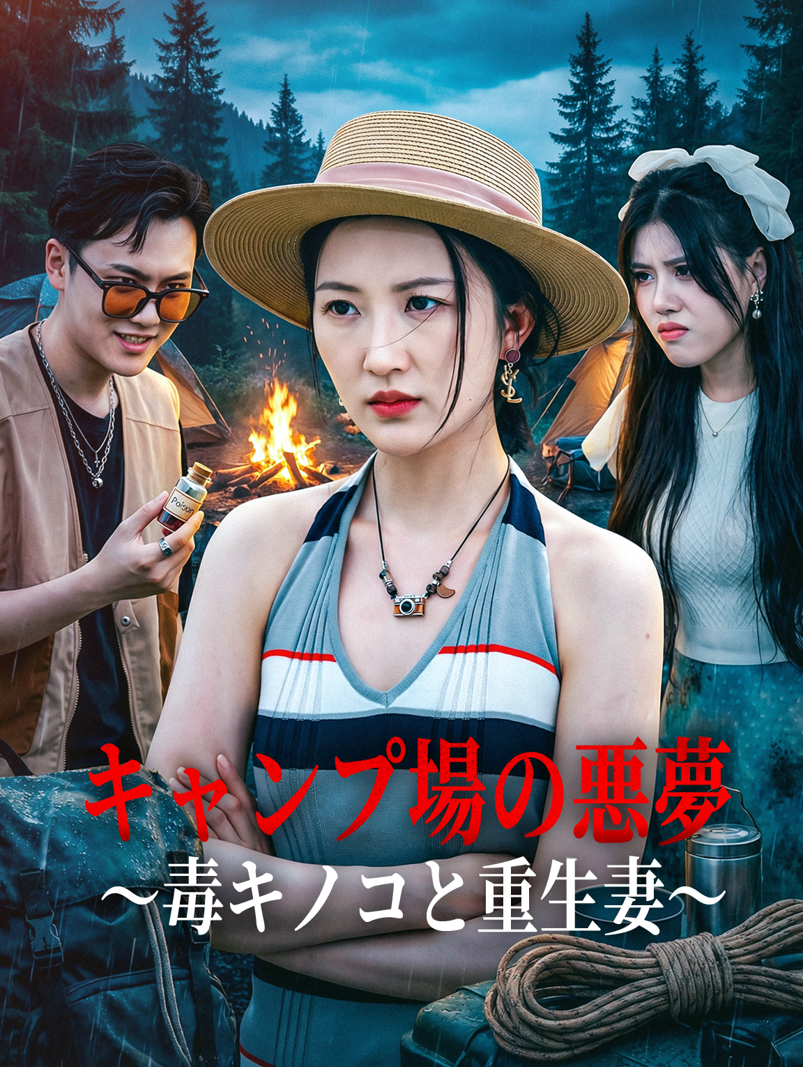 キャンプ場の悪夢～毒キノコと重生妻～