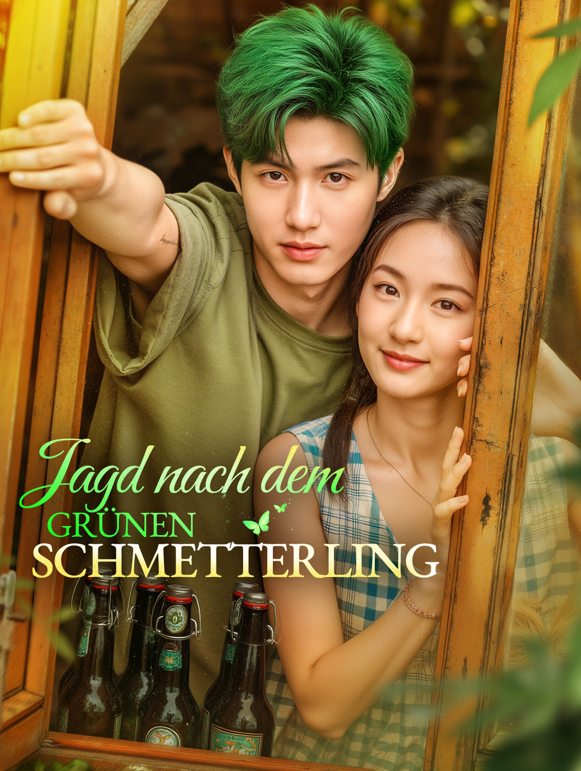 Jagd nach demgrünen Schmetterling