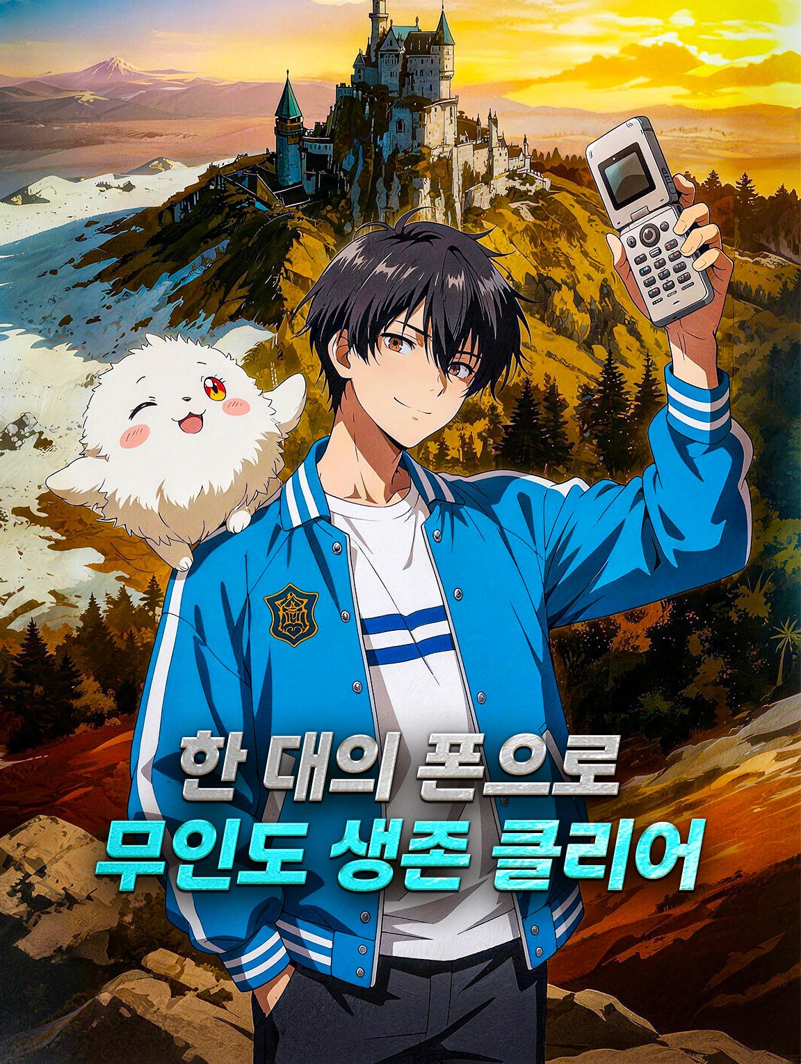한 대의 폰으로 무인도 생존 클리어 poster