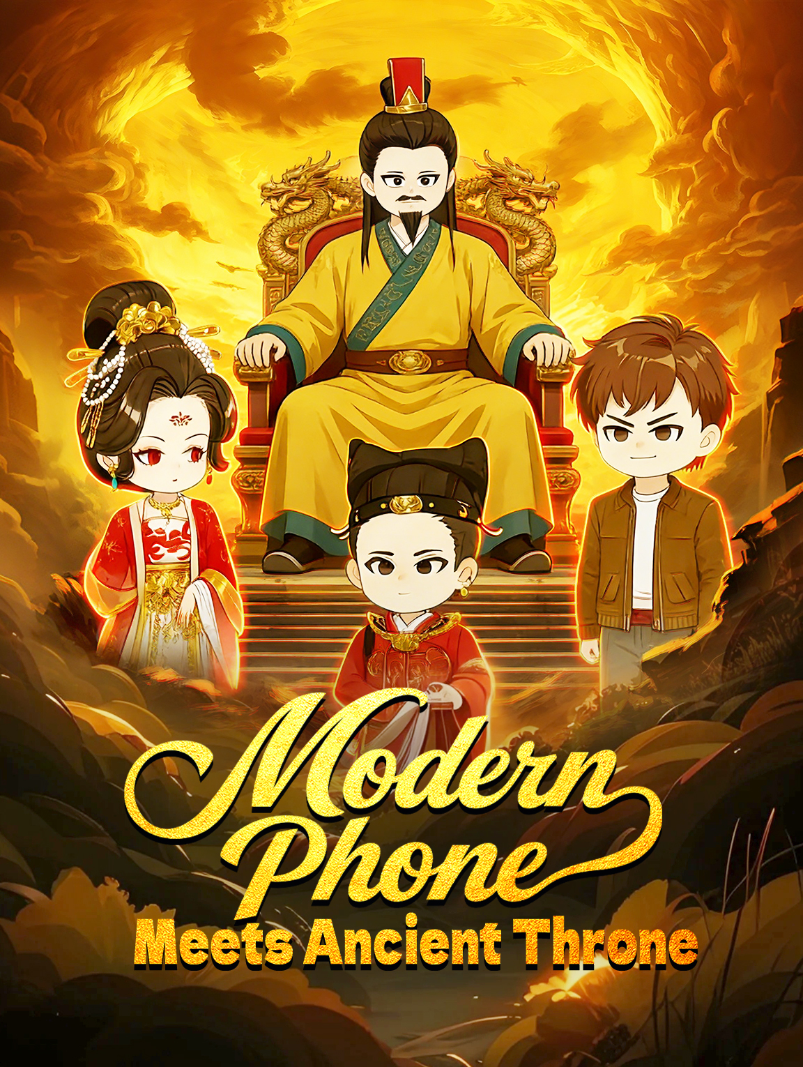 Modern Phone Meets Ancient Throne