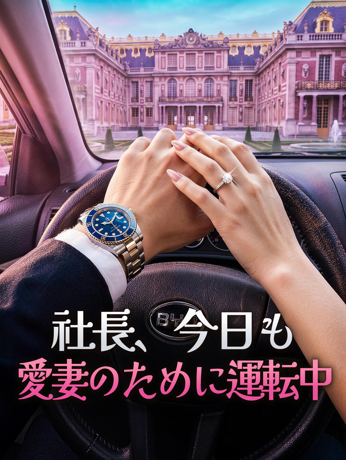 社長、今日も愛妻のために運転中