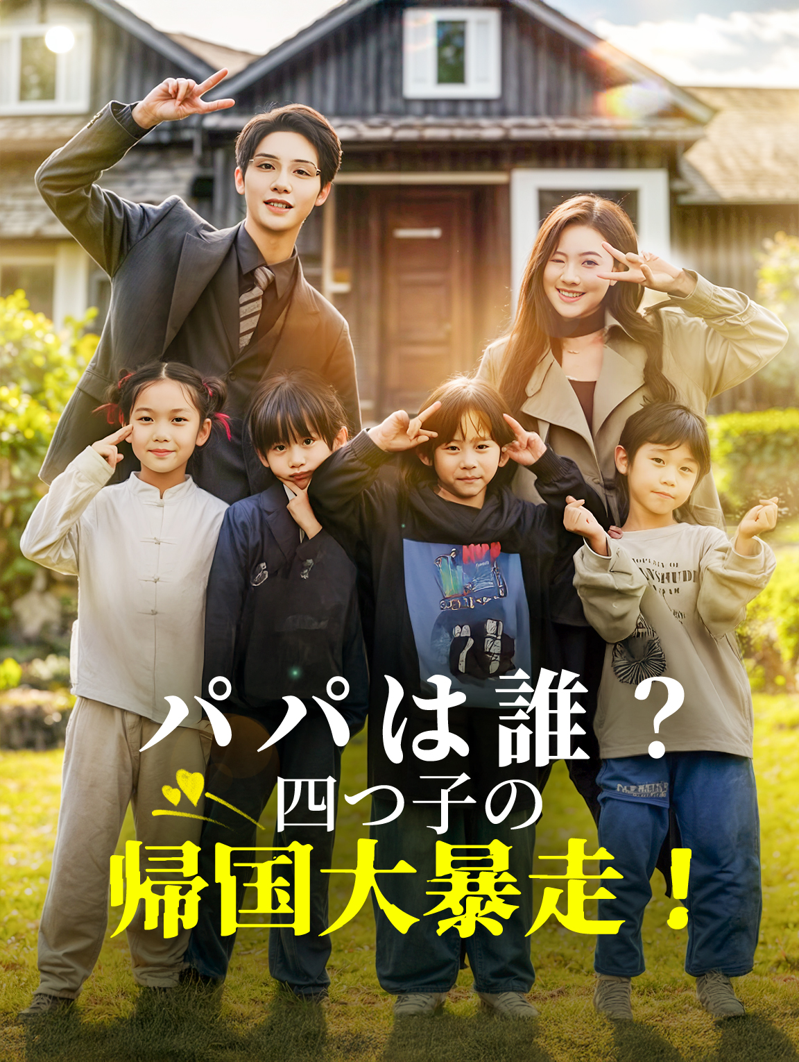 パパは誰？ 四つ子の帰国大暴走！