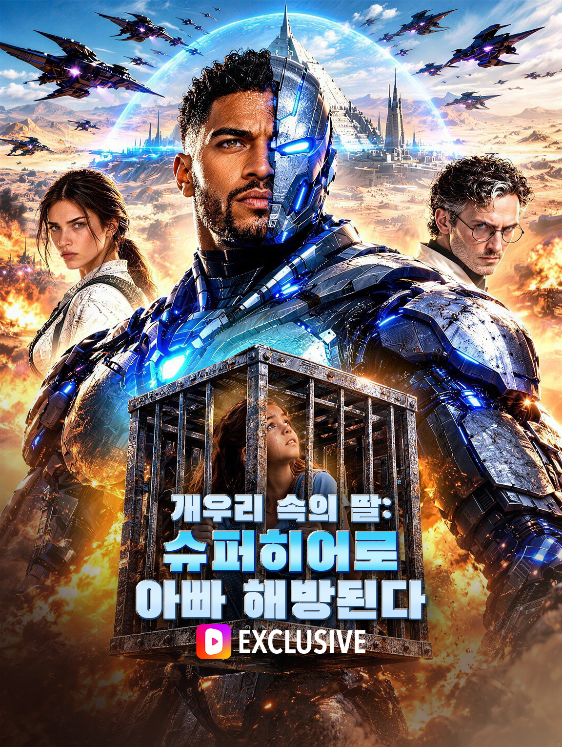 개우리 속의 딸: 슈퍼히어로 아빠 해방된다