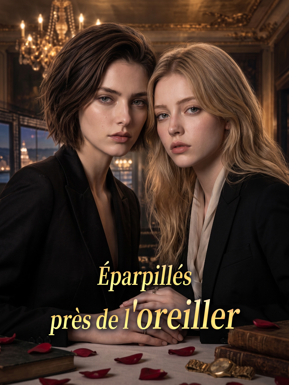 Éparpillés près de l'oreiller
