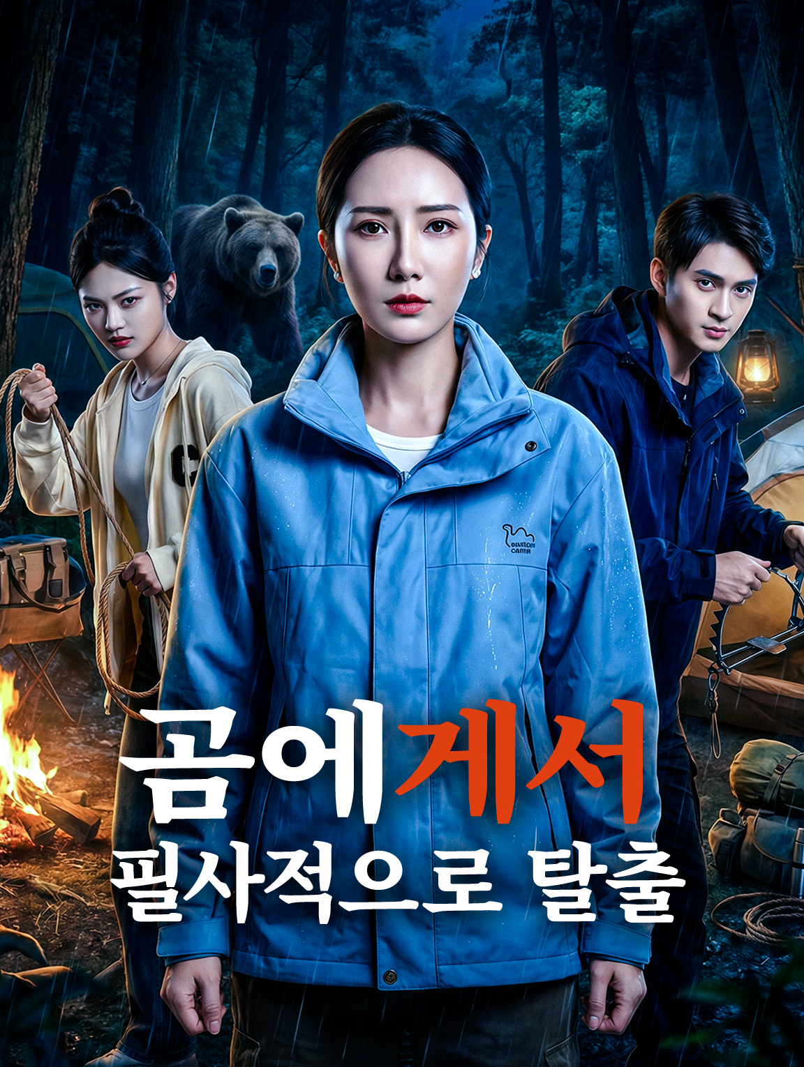 곰에게서 필사적으로 탈출