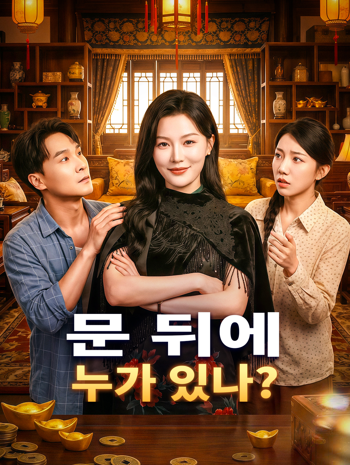 문 뒤에 누가 있나?