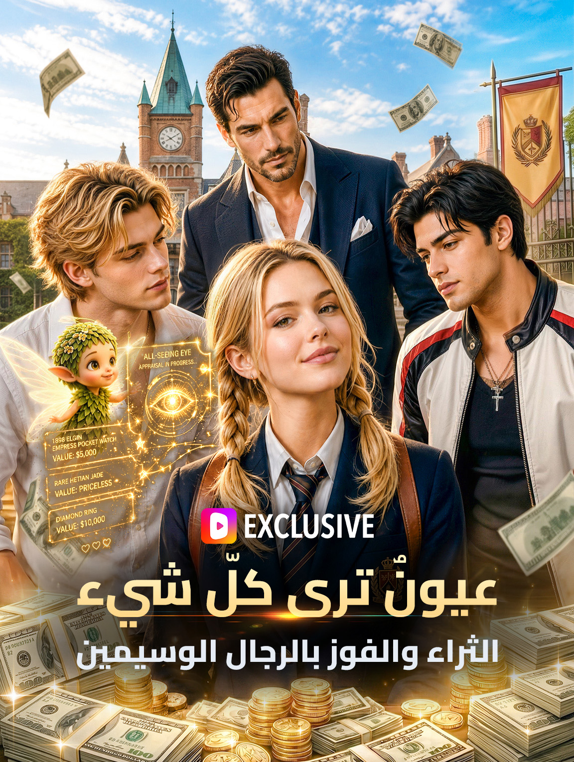مسلسل عيونٌ ترى كلّ شيء: الثراء والفوز بالرجال الوسيمين مترجم كامل