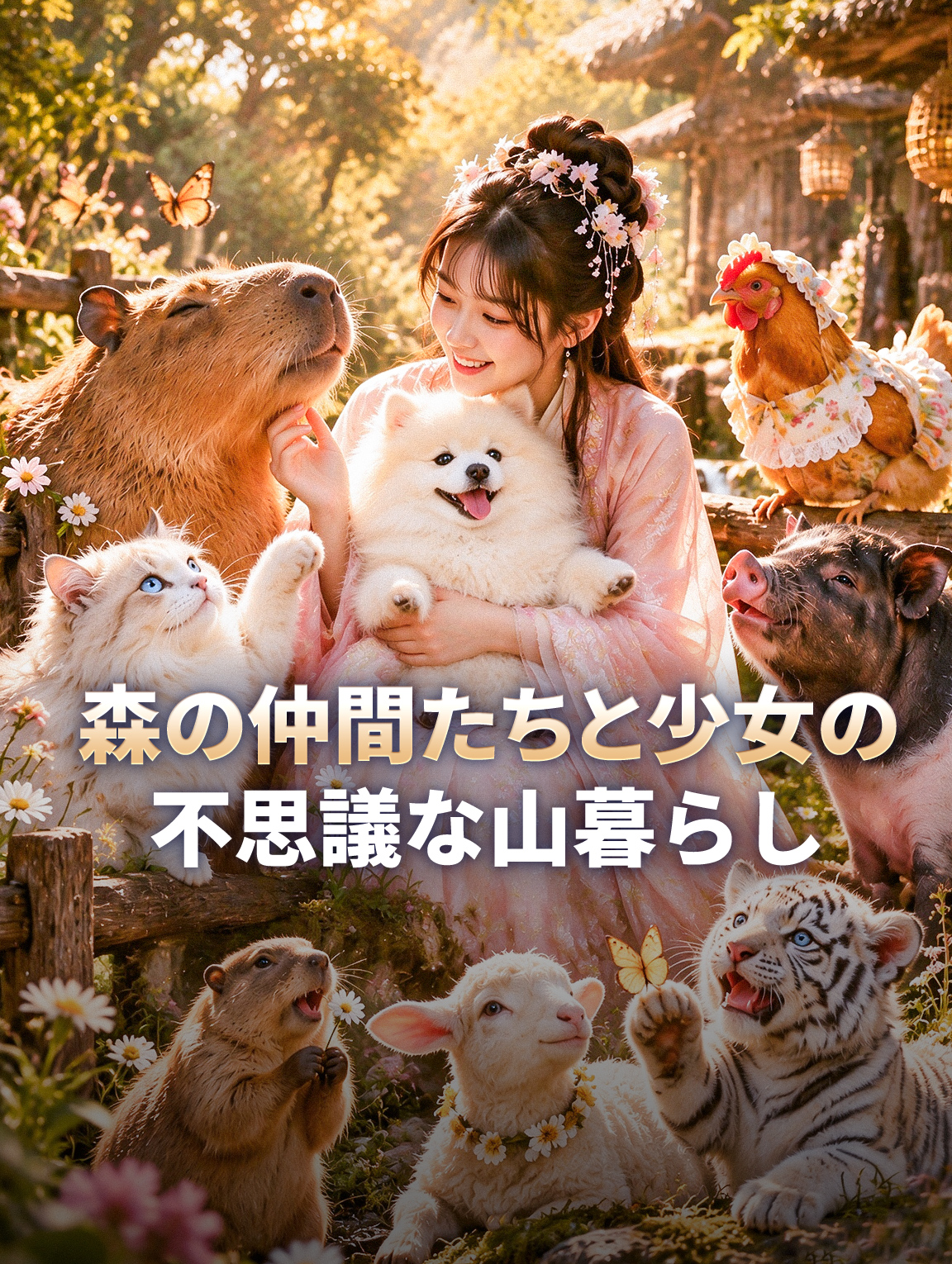 森の仲間たちと少女の不思議な山暮らし