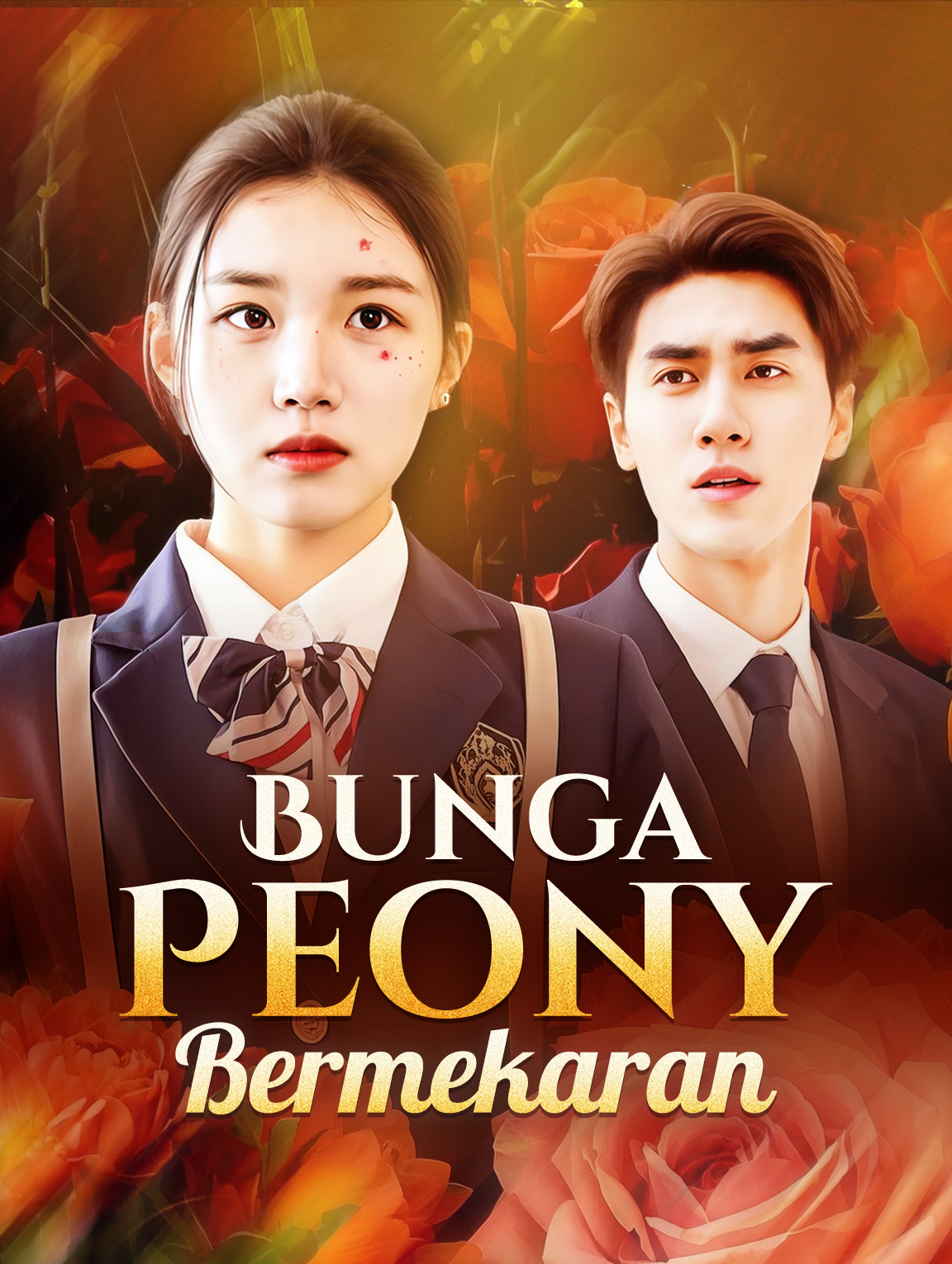 Bunga Peony Bermekaran