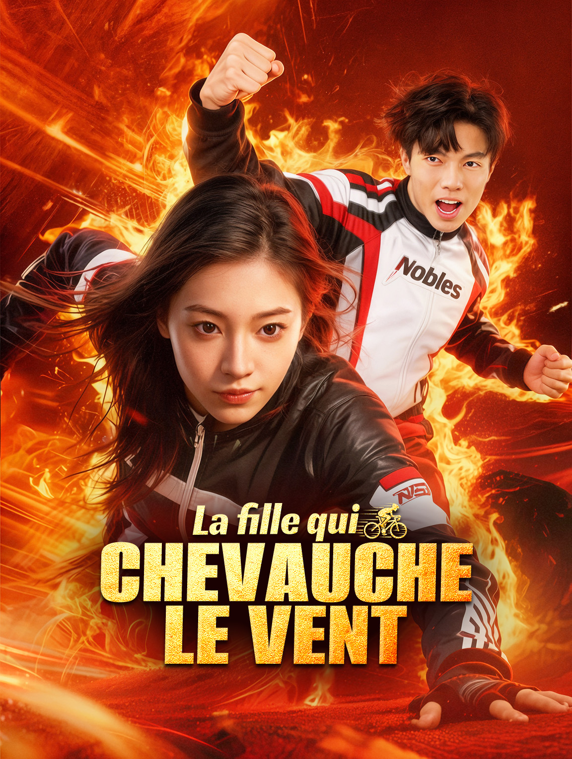 La fille qui chevauche le vent