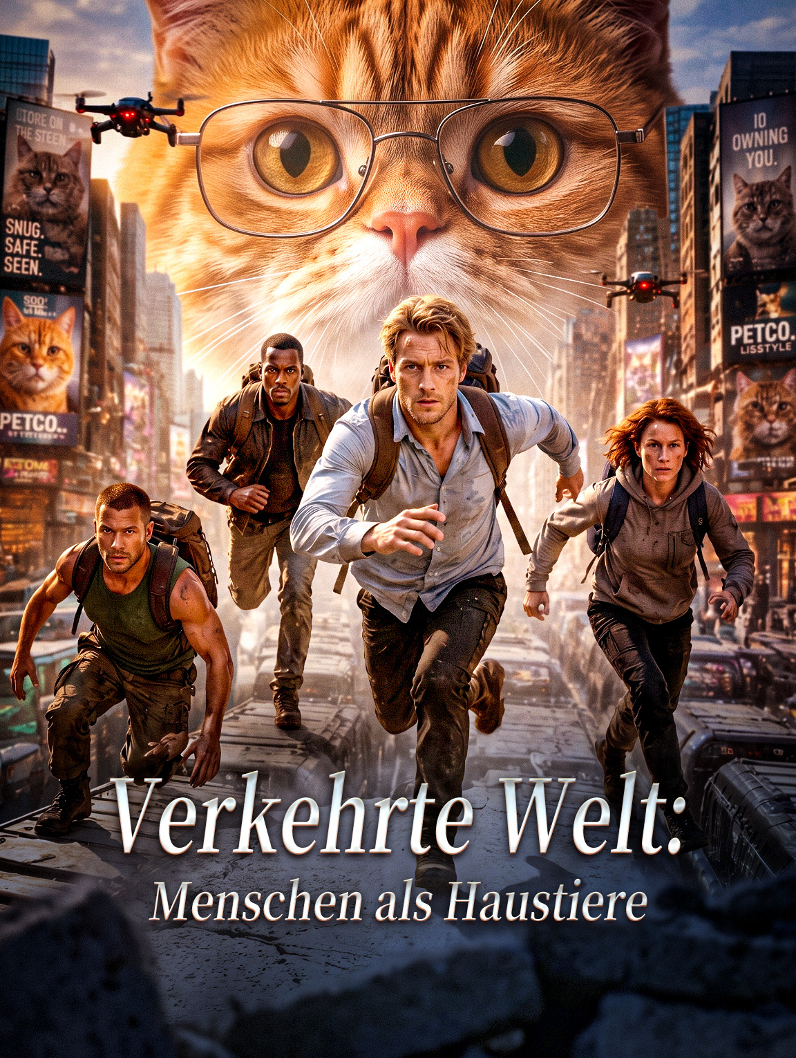 Verkehrte Welt: Menschen als Haustiere poster
