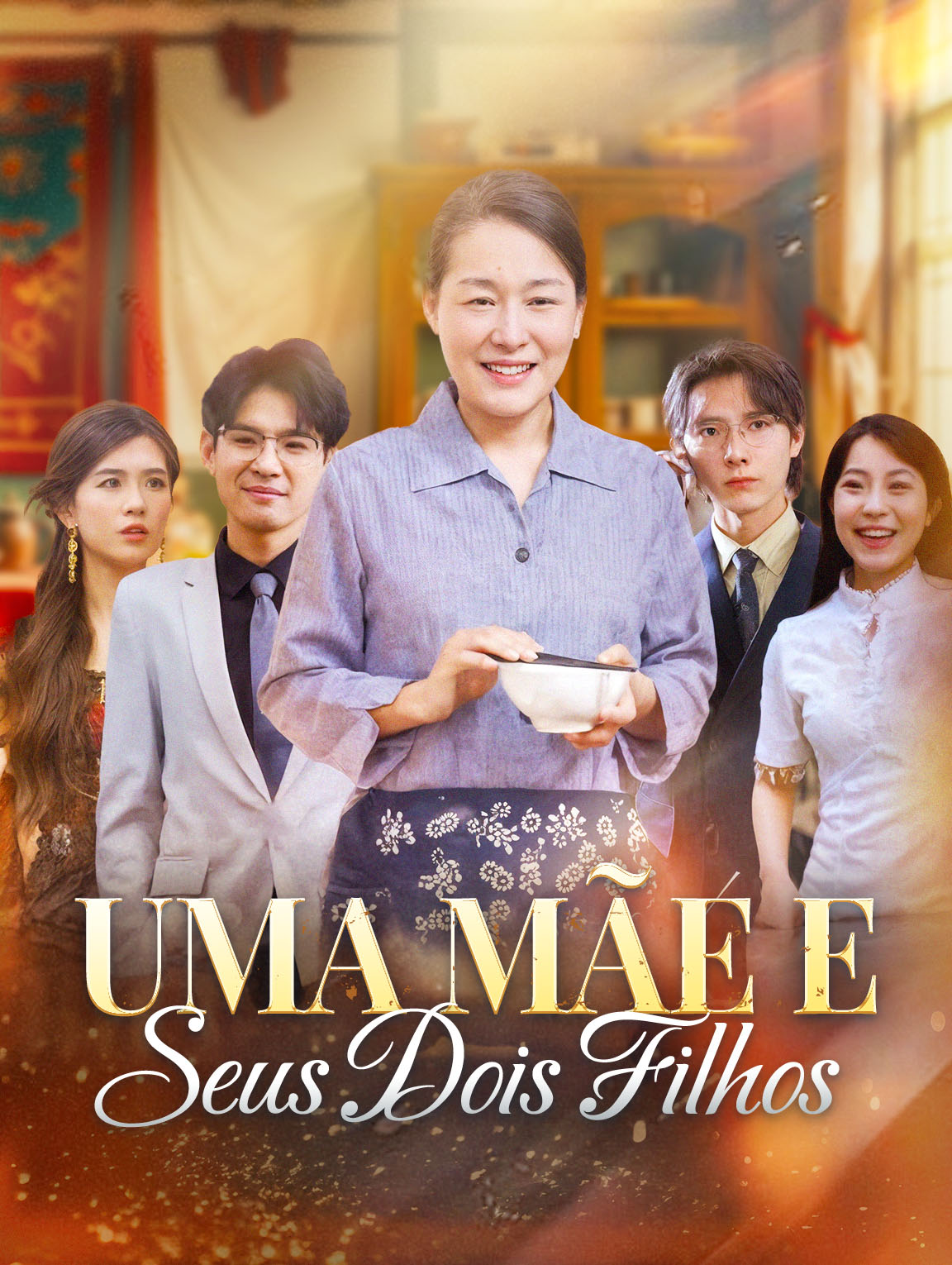 Uma Mãe e Seus Dois Filhos