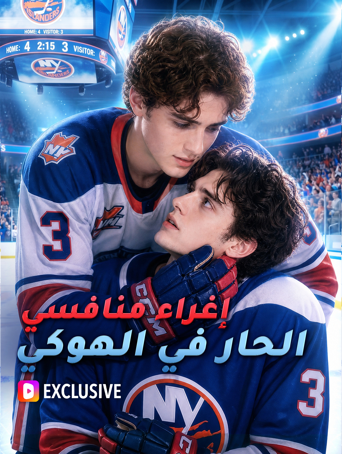 بوستر إغراء منافسي الحار في الهوكي
