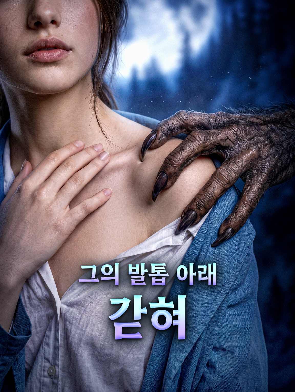 그의 발톱 아래 갇혀