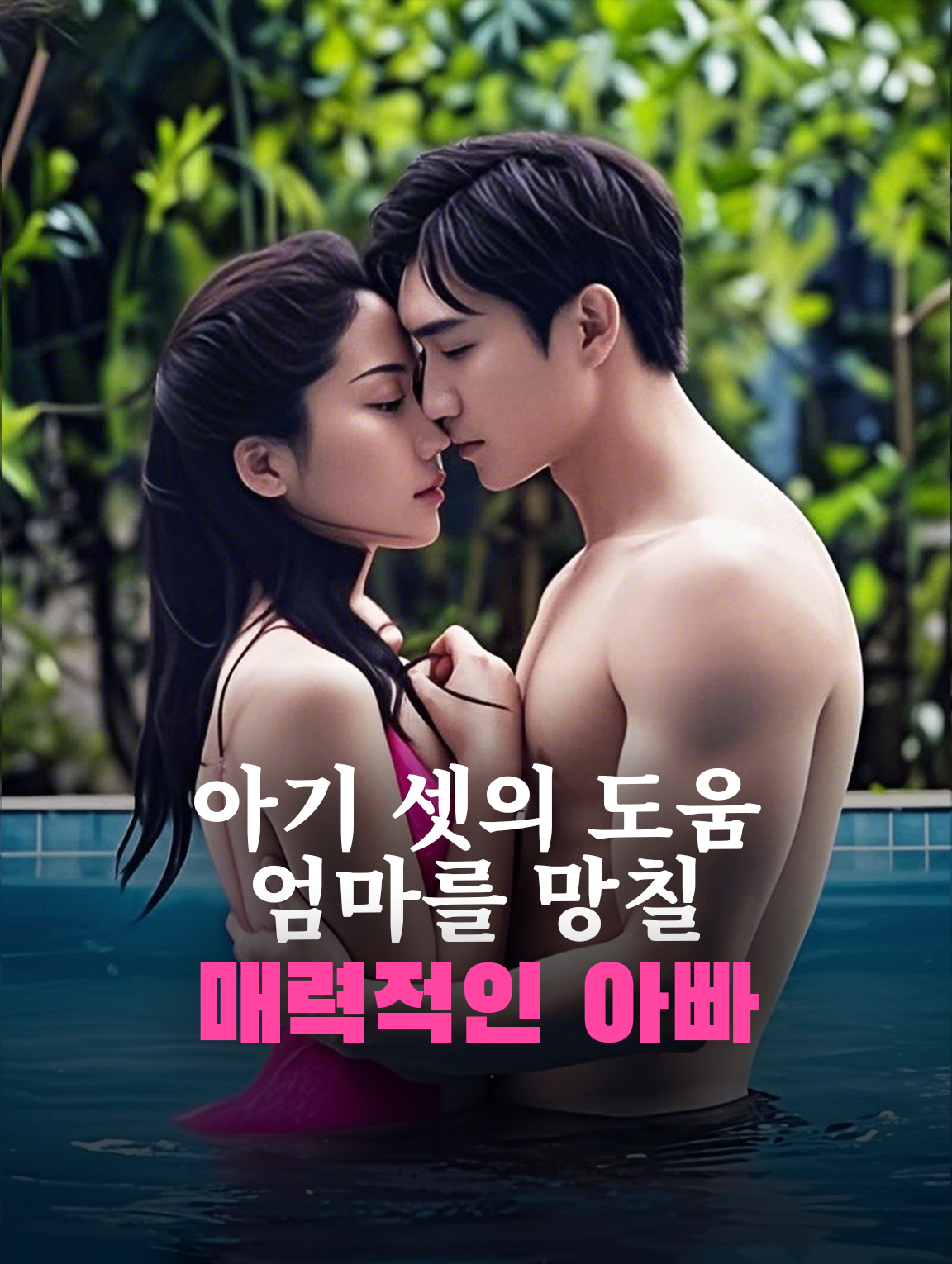 아기 셋의 도움,  엄마를 망칠  매력적인 아빠