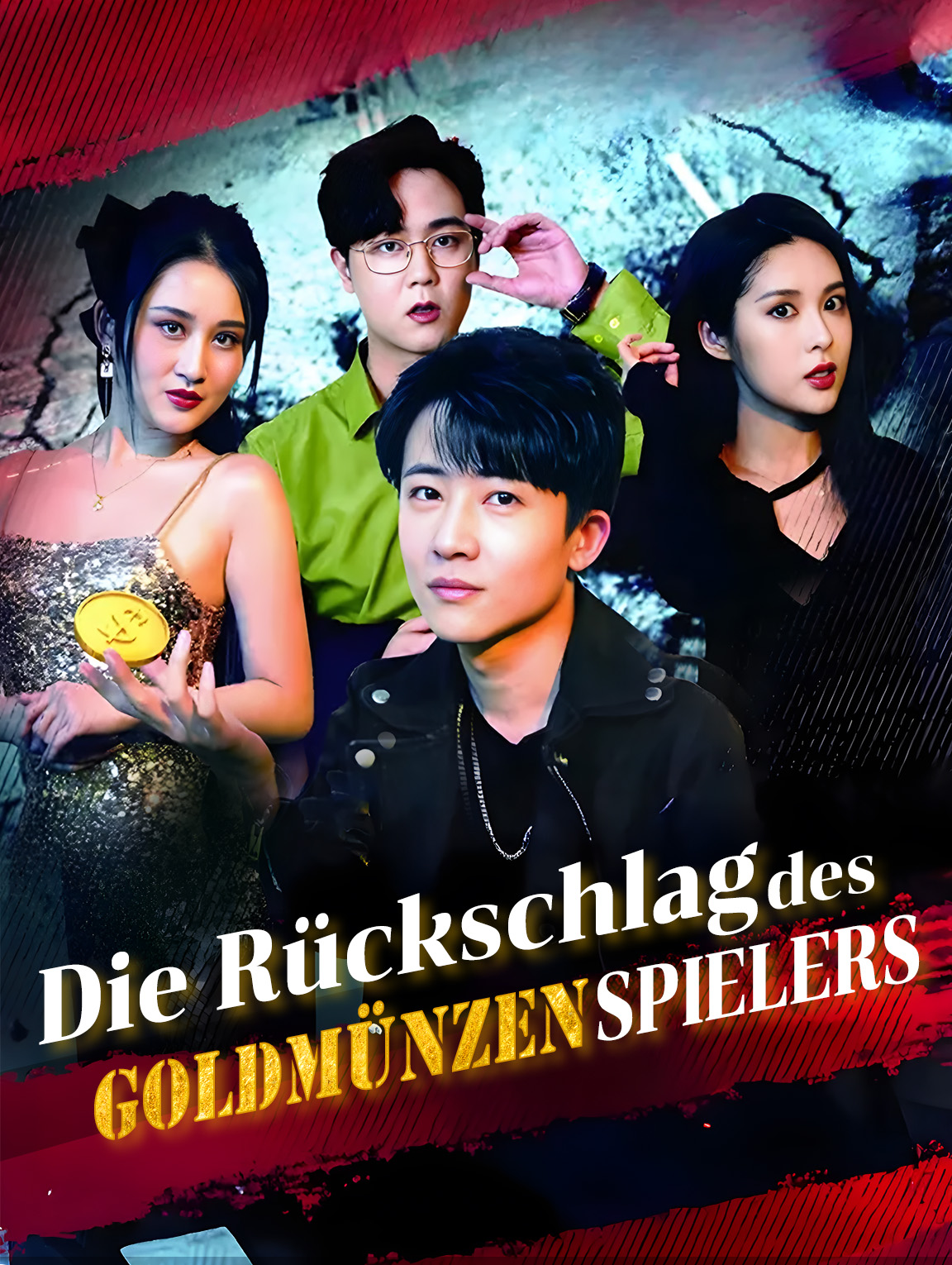 Die Rückschlag des Goldmünzenspielers