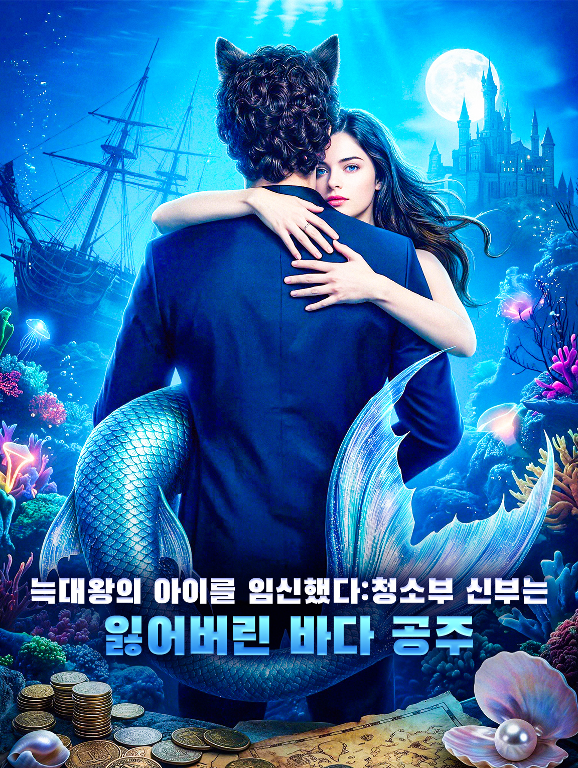 늑대왕의 아이를 임신했다:청소부 신부는 잃어버린 바다 공주